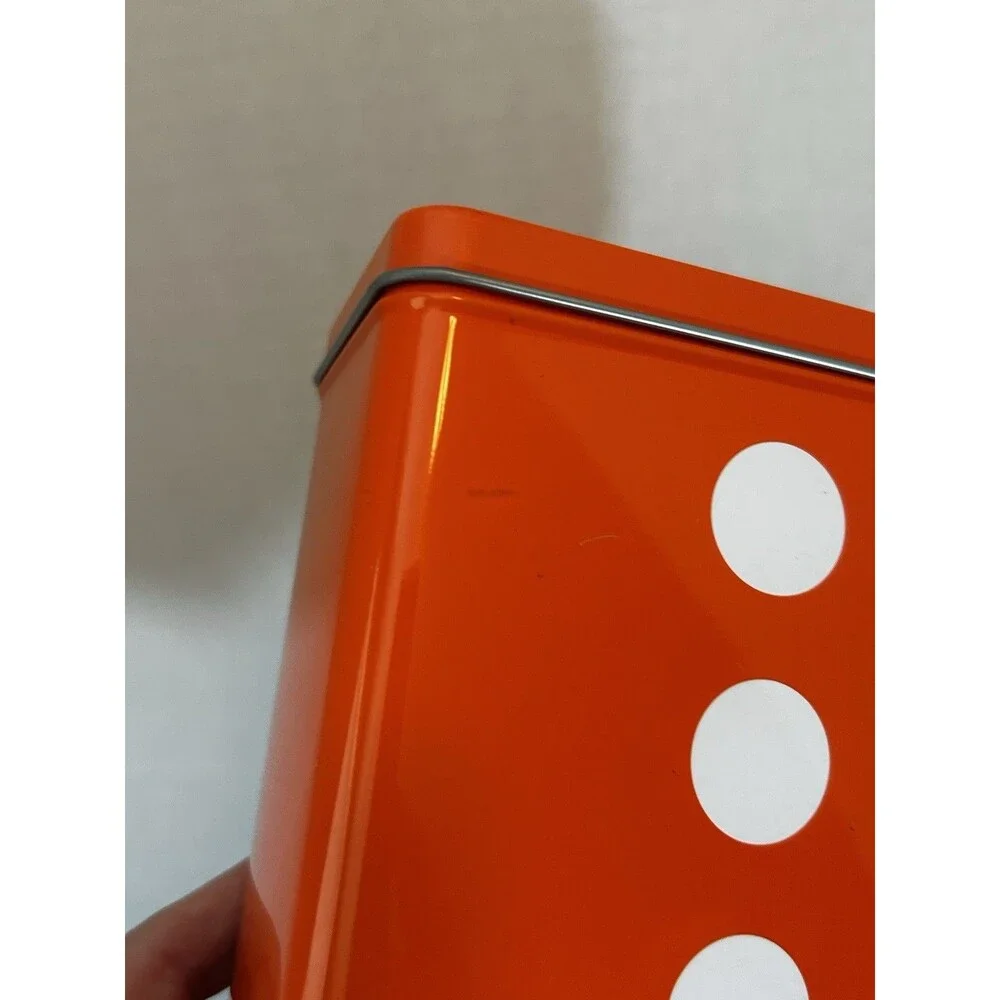 Vintage IKEA Metal Tins Set of 3 Orange Black Retro Halloween Kitchen Decor Set